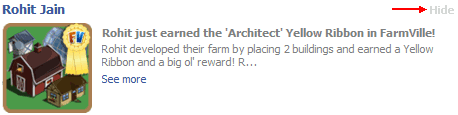 hide farmville ribbon